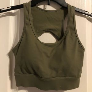Army Green NVGTN Sports bra